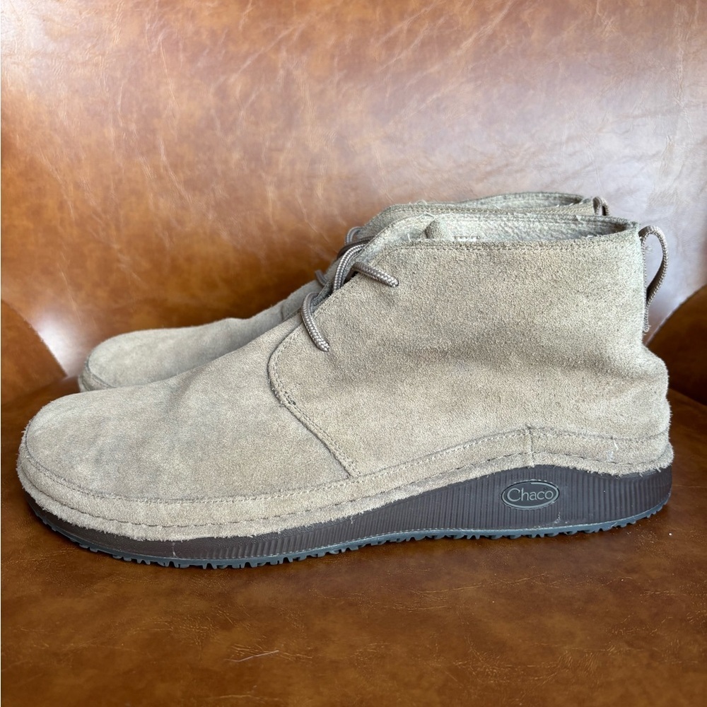 Chaco Men’s suede Chukka boots size 13 Taupe leather lined comfort Luvseat sole - Picture 4 of 8